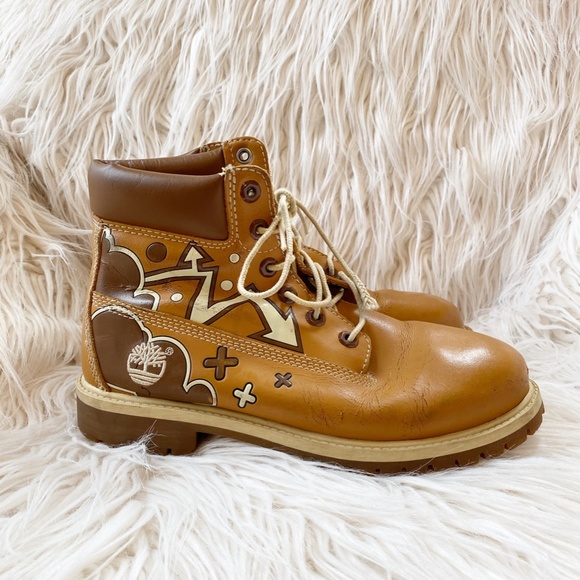 Vintage Rare Custom Timberland Boots Sz 7 - Picture 5 of 15